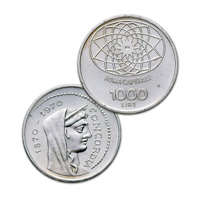 1.000 lire Roma Capitale d'argento