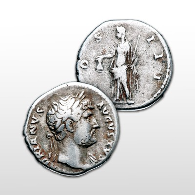 Il denaro d'argento dell'imperatore Adriano