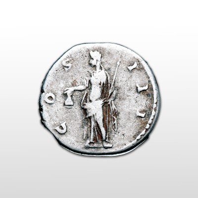 Allegoria della Pietas nella moneta d'argento di Adriano