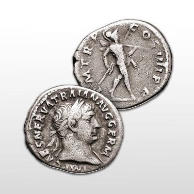 Denaro d'argento dell'imperatore Traiano
