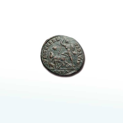 Moneta romana di bronzo dei gladiatori