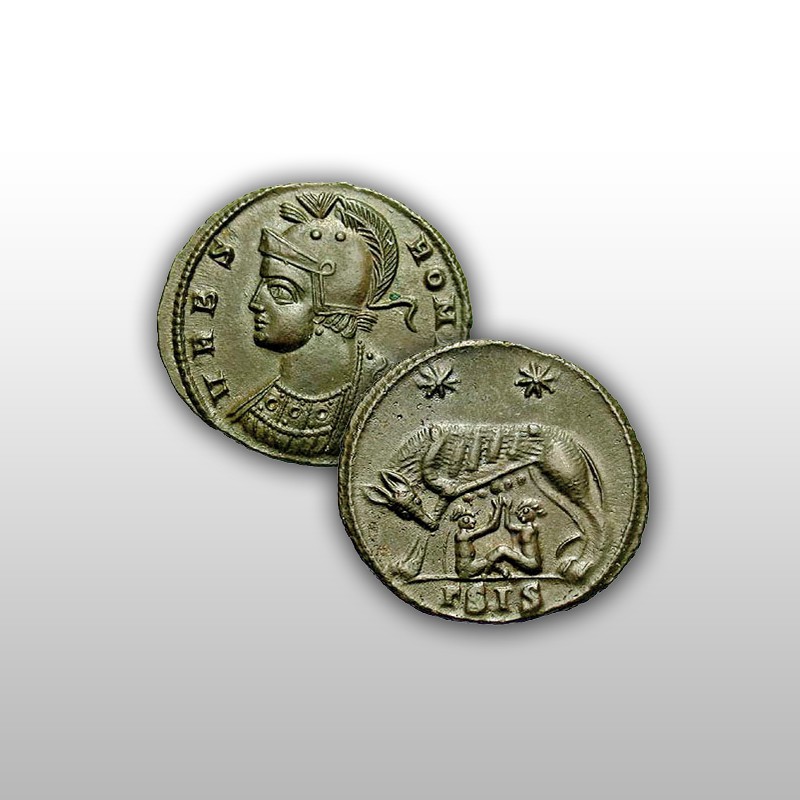 La moneta della fondazione di Roma