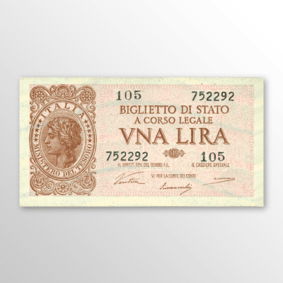 Banconota 1 lira della Luogotenenza