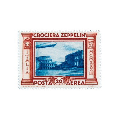 20 lire posta aerea, serie Zeppelin Italia 1933