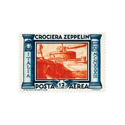 12 lire posta aerea, serie Zeppelin Italia 1933