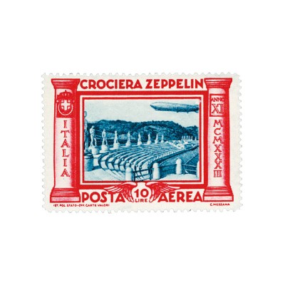 10 lire posta aerea, serie Zeppelin Italia 1933