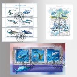Collezione di francobolli degli squali