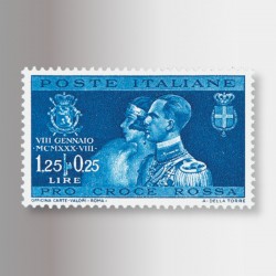 Il francobollo delle nozze tra il re Umberto II di Savoia e la principessa Maria Jose di Belgio