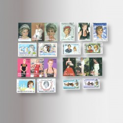 I francobolli della vita di Lady Diana