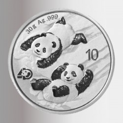 La moneta d'argento del panda da collezione