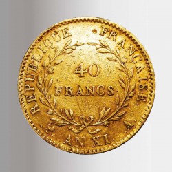 Prezioso 40 franchi d'oro del periodo napoleonico