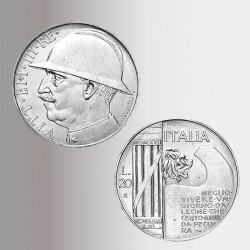 Moneta d'argento 20 Lire Elmetto