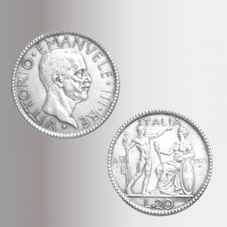 Moneta d'argento 20 Lire Littore