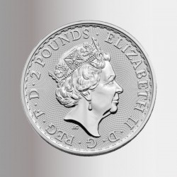 Le 2 sterline d'argento per i 70 anni di regno della regina Elisabetta II