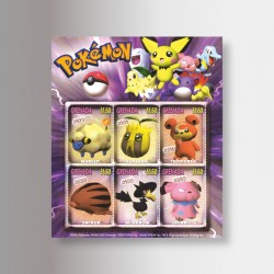 Simaptico ed esclusivo foglietto filatelico dei Pokémon.