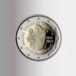 Moneta 2 euro celebrativi di Madre Teresa, Vaticano 2022
