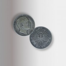Moneta 2 lire di Vittorio Emanuele III con aquila sabauda