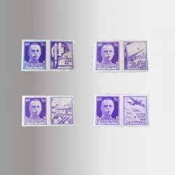 Serie francobolli Propaganda di guerra viola da 50 centesimi del 1943