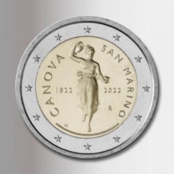 La Ebe di Canova sulla moneta da 2 euro di San Marino