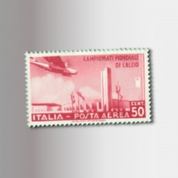 50 centesimi rosa, con lo stadio Comunale di Torino