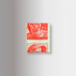 Varietà francobollo 10 centesimi Michelangiolesca"