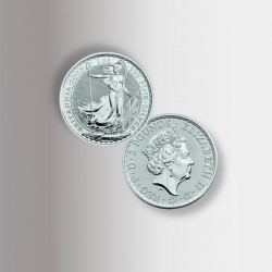 2 sterline Britannia d'argento della regina Elisabetta II