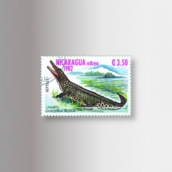 I francobolli della collezione animali, li Coccodrillo