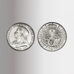 2 shillings d'argento della regina Vittoria