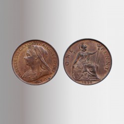 Penny in bronzo della regina Vittoria